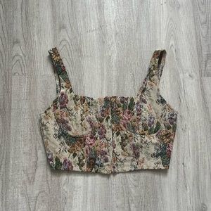 Wild Fable Floral Victorian Corset Bustier Top
